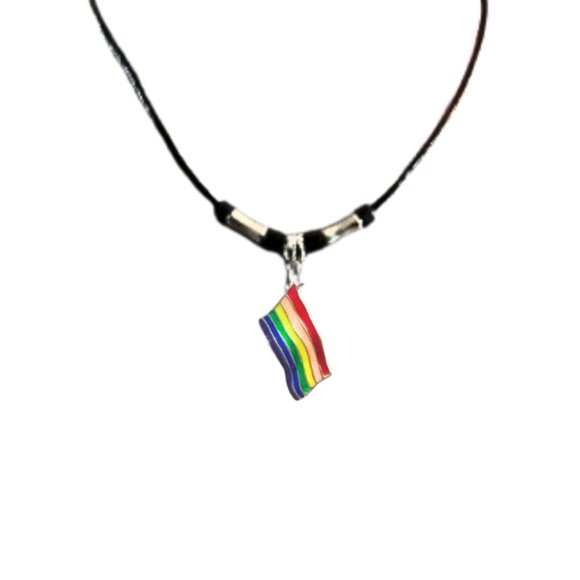 Rainbow LBGTQ Pride Flag Necklace - Picture 3 of 3